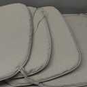 Magpie Fabrics Outdoor/Indoor 17"x16"x2" Chair Cushions with Ties Set of 4, Waterproof All Weather U-Shape Seat Pads Decoration for Patio Garden Furniture Home Office (Taupe) 