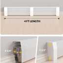 4FT Baseboard Heater Cover with End Caps Galvanized Steel White