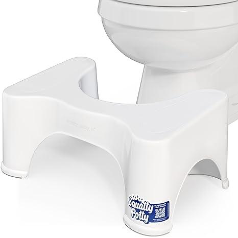 Squatty Potty The Original Bathroom Toilet Stool Height, White, 9 Inch (Pack of 1)