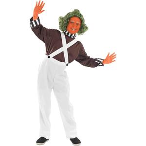 fun shack Kids Chocolate Factory Worker Costume, Boys Halloween Movie Character Chocolate Factory Outfit, L