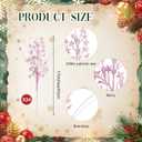 24 Pcs Artificial Christmas Berry Stem Picks Star Picks Faux Floral Berry Spray Branches Christmas Table Centerpiece Home Office Vase Filler Decoration (Pink)