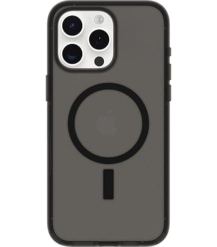 OtterBox iPhone 15 Pro MAX (Only) Symmetry Series Clear Case (Black), Snaps to MagSafe, Ultra-Sleek, Raised Edges Protect Camera & Screen