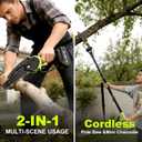 2-in-1 Electric Pole Saws for tree trimming,8 Inch Brushless Cordless Pole Saw & Mini Chainsaw with 56-74inch Extension Pole,2 batteries powered,Tree Trimmer for Wood Cutting Limb Branch Cutter Pruner