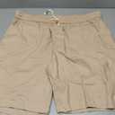 Comdecevis Men's Linen Shorts Casual Elastic Waist Drawstring Summer Beach Vacation Yoga Golf Shorts with Pockets (XX-Large, Khaki)