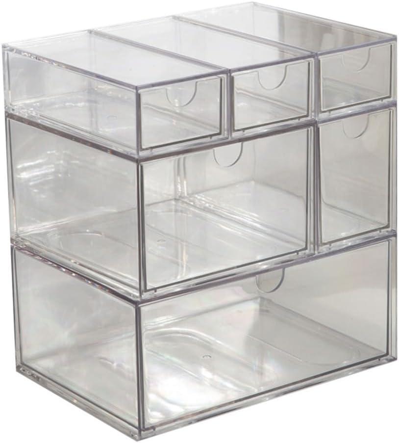 Desktop Drawer Storage Solution in Transparent Acrylic, Perfect for Organizing Personal Items
