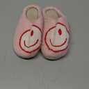 soofylia Cute Smile Face Slippers for Women and Men, Soft Plush Comfy Warm Couple Slip-On House Happy Face Slippers For Winter, Non-Slip Fuzzy Flat Slides in Grey 34-35
