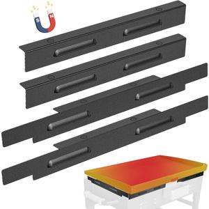 Wind Guards for Blackstone 28 inch Griddle, Magnetic Wind Screens, Blackstone Griddle Accessories, Fit with Hood, Rear Grease Cup and Side Shelf, Heat Shield for Side Table, Grilling Gifts, Black (16.5" x 2.1" x 1.3")