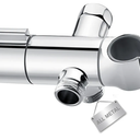 High Pressure All Metal 3 Way Shower Diverter Valve With Hand Holder, G1/2 Arm for Head, Bathroom Universal System Replacement Part, Chrome