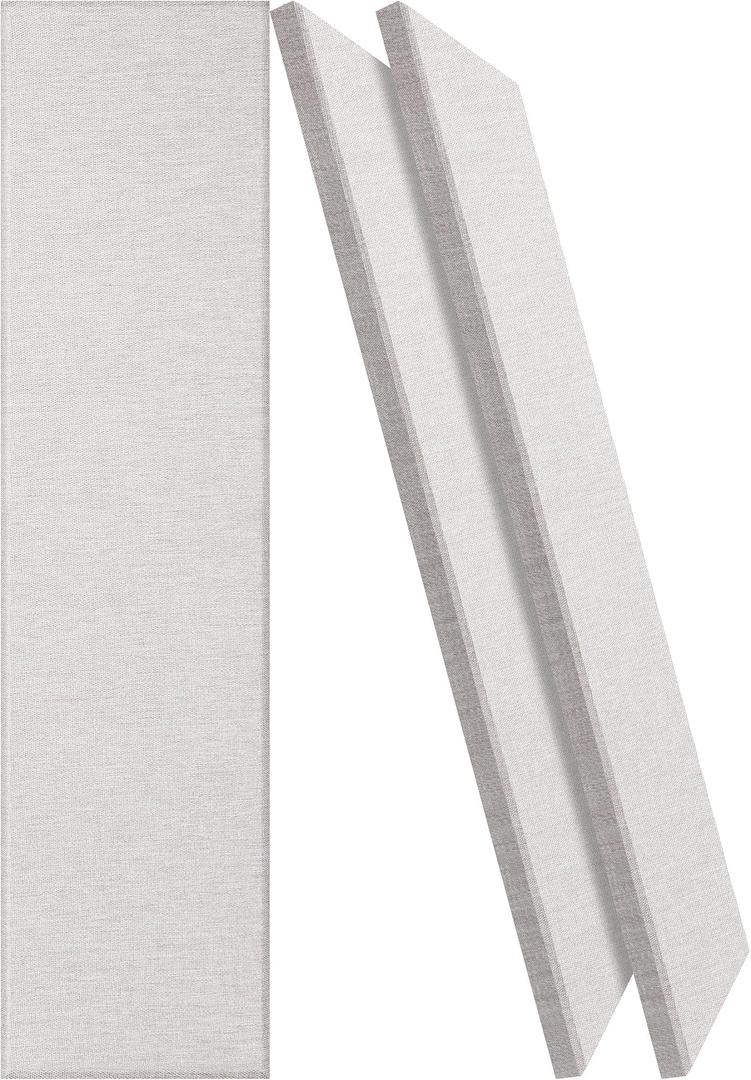 BUBOS 2 PCS Acoustic Panels,48''x12'' Fabric Soundproof Wall Panels,Self-adhesive Sound Absorbing Panels for Studios, Office, Home Theater (Linen)