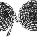 2 Pack 19ft Heavy Duty Chain for Light Fixture, Pendant Light Extra Chain Permits Installation of Chain-Hung Fixtures on High Ceilings with Max Fixture Weight of 65 Pounds, Black, LS580