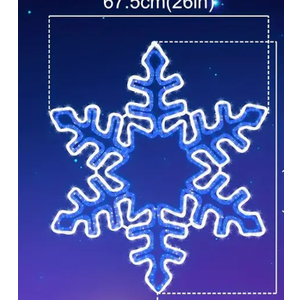 25"x22" Twinkle 1248 LED Snowflake Super-Bright White and Blue LEDs Outdoor Christmas Decoration with 11 Functions and Timer Waterproof for Outdoor Home Party Wall Hanging Holiday Christmas
