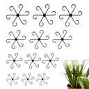 smrtcol 12pcs Climbing Houseplant Stem Supports,Plant stem Support Indoor Outdoor Use,Stem Hook Growth Accessories for Plant Garden, Promotes Upright Growth and Airflow(Black)