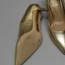 Sam Edelman Women's Vienna Pump Amber Gold Leather 6 Medium