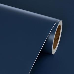 Livelynine 15.8x197 Navy Peel and Stick Wallpaper for Bathroom Accent Wall Kitchen Cabinet Contact Paper Self Adhesive Deep Blue Wall Paper Modern Renter Friendly Wallpaper for Bedroom Kids Room