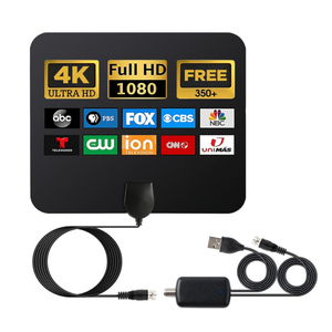 HDTV Antenna 350+ Mile Range - Indoor Outdoor Digital TV Antenna with Signal Booster, Supports 4K 1080P HD Channels, Weatherproof Design for Attic/Window/Wall Mount Digital HDTV Antenna