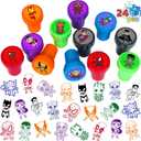 24 Pcs Superhero Themed Stampers, Superhero Birthday Party Supplies, Goody Bag Treat Bag Stuff for Superhero Birthday Party Gifts
