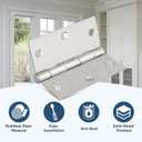 TICONN 48-Pack 3.5 Inch Door Hinges with Square Corner, 3-1/2 x 3-1/2 Inch Iron Bifold Residential Doors Hardware (Square Corner, Satin Nickel, 48 Pack)