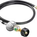 4FT Propane Regulator Hose with Gauge Fit for Blackstone 17/22 Tabletop Griddle BOSS 2 Burner Gas Griddles.