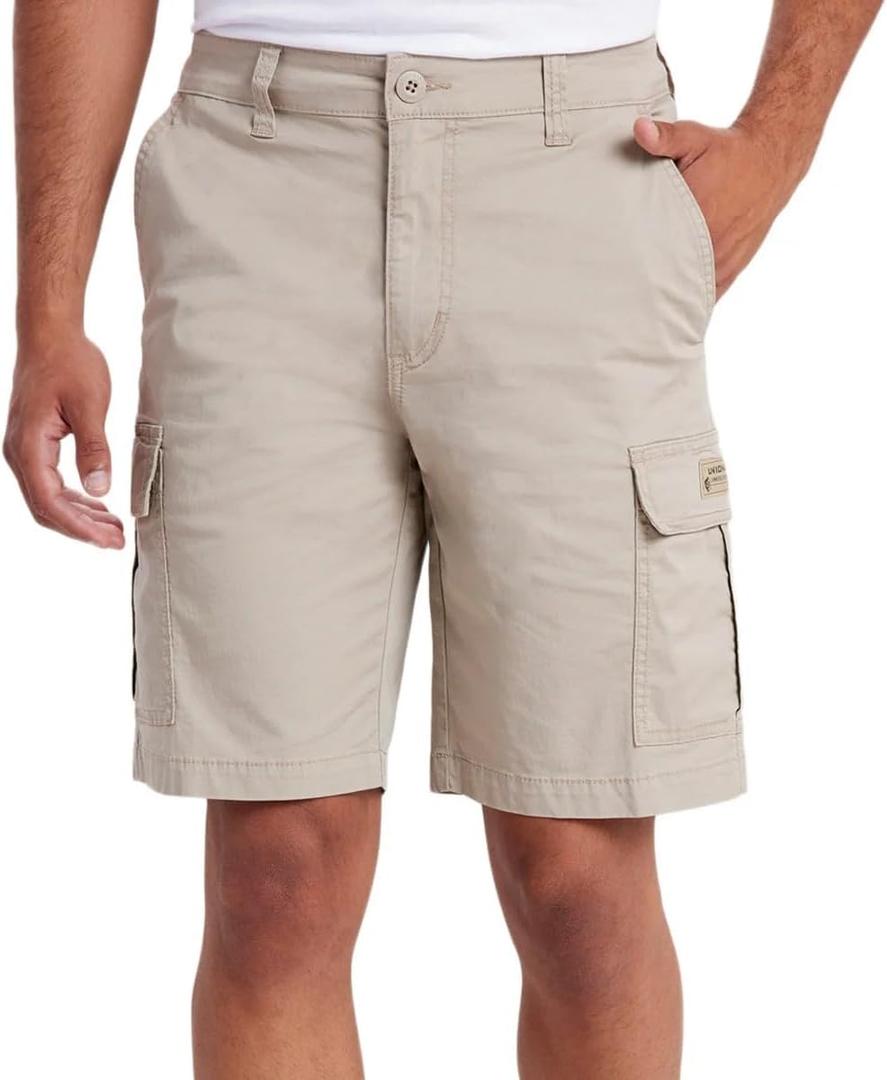 UNIONBAY Men's Relaxed Fit Flex Waist Cargo Short (30, Tan)