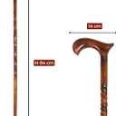 KSJONE Wood Cane 36 Inches Natural Classic Wood Walking Stick Fancy Canes Ergonomic Wood Cane for Seniors (Elegant Derby Handle)