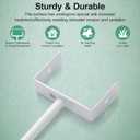 Downspout Bracket white - Adjustable size, heavy-duty galvanized iron with environmentally friendly coating, rust-resistant anchors for pipe support, easy to install (white, 4-piece set)