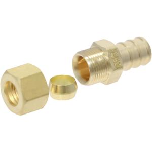 XFITTING 10 Pack Pex OD Compression Straight Adapter, 1/2" PEX X 5/8" OD COMPRESSION STRAIGHT ADAPTER, No Lead BRASS, NSF, PEX B