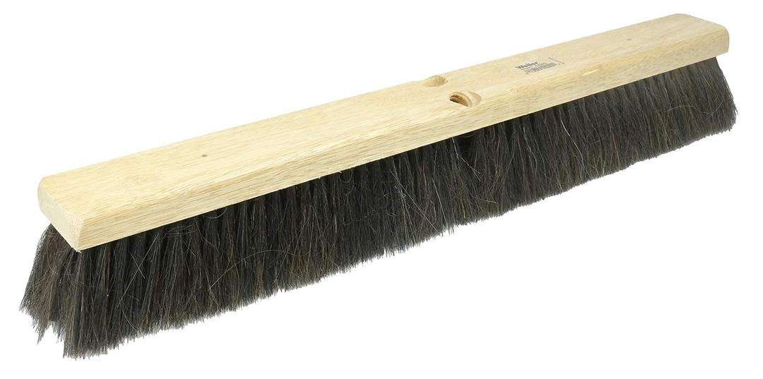 Weiler 42002 24" Block Size, Black Horsehair Fill, Fine Sweep Floor Brush,Natural