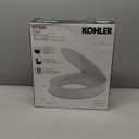 KOHLER 25876-0 Hyten 3" Height, Elevated Soft Close Round Toilet Seat, Contoured Seat with Grip-Tight Bumpers, Quick-Attach Hardware, White