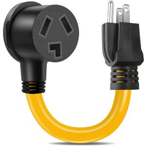 Dryer Adapter Cord,NEMA 5-15P Male to 10-30R Female Power Cable Cord Convertor Heavy Duty STW 10AWG, 3 Prong Female Receptacle ONLY for 15A 120V Device NOT 220V