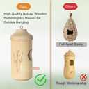 Hummingbird House - Natural Wooden Hummingbird Houses for Outside Hanging, Gardening Gifts Home Decoration 3 Packs