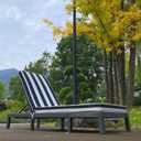 Only choice 2 Pcs Set Outdoor Lounge Chair Cushions Patio Chaise Lounge Replacement Cushions Furniture Seat Cushions(Black+White Stripes-2 pcs) Size
74.4"x 22.05"x 2.76"
