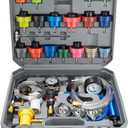 30PCS Coolant Pressure Tester & Vacuum Refill Kit,Radiator Pump Pressure Tester Kit for Automotive Cooling System Water Tank Leakage Detection (Gray)