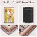 12x18 Frame Champagne Gold, Elegant Ornate 18x12 Picture Frame with Floral Trim, for 12 x 18inch Gallery Photo Pic with HD Plexiglass, 1.6in Widen 0.8in Thick, Horizontal Vertical Wall Display