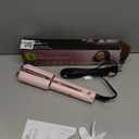 FMZ Pink Flat Iron Hair Straightener Curler Crimper for Women, 4 in 1 Professional Ionic Hair Styling Irons for Straightening, Crimping, Curling, Dual Voltage, Auto Shut-Off, Small Portable for Travel