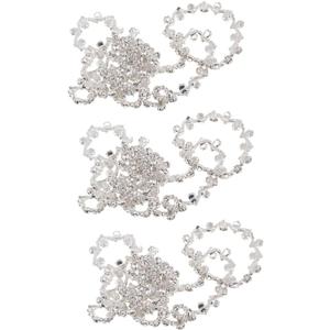 EXCEART 3pcs Rhinestone Chain for Crafts Crystal Trim for Wedding Decorations Easy to Sew Glue Various Materials Versatile Crafting Accessory Approx