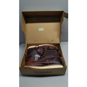 Moc Toe Work Boots for Men Waterproof Soft/Steel Toe Comfortable Full Grain Leather Non Slip Wedge Outsole Construction 6" Workboots, 11