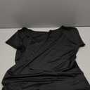 Womens Off The Shoulder Tops Short Sleeve Summer Casual T-Shirts Clothes, Black, XL