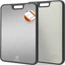 Easierr Extra Large Titanium Cutting Board for Kitchen with Juice Groove, Versatile for Chopping, Serving, Bread, Meat, Veggies, Pure Titanium and Wheat Straw PP, 17 x 12 inch