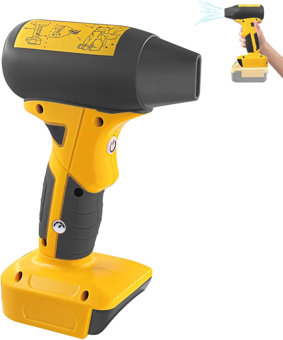 Mini Jet Blower Portable Violent Turbo Fan for Dewalt 20V Battery, 4-Speed Wireless High Speed Fan, for Computer Key Board Cleaning,Hair Drying,Camping,Outdoors,Car (No Battery)