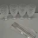 INFTYLE Set of 4 Pineapple Cocktail glasses Vintage glassware Whiskey Glasses Classic Wine Drinking Glasses Mixed Drinkware Sets Gift for Men Women(8oz)