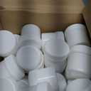 Meanplan 100 Pcs 1 oz Plastic Container Jars with Lids Round Leak Proof Refillable Small Cosmetic Jars for Lotion, Cream, Makeup, Eye Shadow, Rhinestone, Samples, Pot, Travel Storage(White)