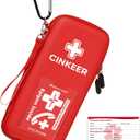 EpiPen Carry Case, Hard EVA Emergency Medical Bag for 2 EpiPens, Auvi-Q, Eye Drops, Inhaler, Allergy Medication & Diabetes Supply Durable Emergency Medical Pouch for Travel