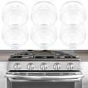 6-Pack Stove Knob Covers for Child Safety, Gas Stove Knob Locks MCOTOP Child Proof Oven Knob Locks for Babies and Pets, Upgrade Heat-Resistant Material (Clear) Not Applicable for Door Handles