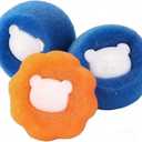 Pet Hair Remover for Laundry, 10 Pcs Effectively Capture Pet Fur in Washer & Dryer, Reusable Dryer Balls for Dog Cat Hair on Clothing, Orange and Blue Set