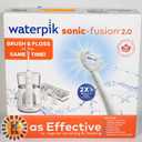 Waterpik Sonic-Fusion 2.0 Professional Flossing Electric Toothbrush with Water Flosser Combo In One, White SF-04