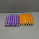 24 Pcs Halloween Glow Favors Supplies Glow Sticks Favors for LED Light up Necklaces Bracelets Adjustable Accessories Toddlers Halloween Prizes Goodie Bags Stuffers(Orange, Purple)