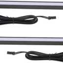 DOITOOL 2pcs Rechargeable under Cabinet Led Lighting Kit Natural for Kitchen Closet Home Use Easy Installation Low Voltage Finish