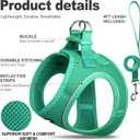 Fida Cat Harness and Leash Set for Walking Kitten and Puppy, Escape Proof Kitten Harness with Breathable Lightweight Soft Mesh, Adjustable Reflective Step-in Design. (XXS, Green)