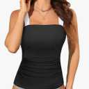 Yonique Tankini Tops for Women Swimwear Top Only Tummy Control Swim Top Modest Tank Top Bathing Suits No Bottom, XL