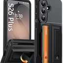 Oterkin for Samsung Galaxy S26 Plus Wallet Case [4-5 Card Holder] [Kickstand] [RFID Blocking] [Full Camera Protection] [Military Grade Protection] Shockproof Rugged Phone Case for S26 Plus, Black